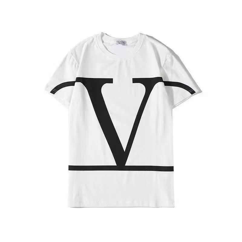VLogo Print Cotton T-Shirt