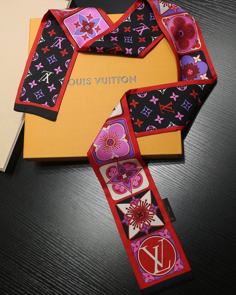 Vintage silk double ribbon