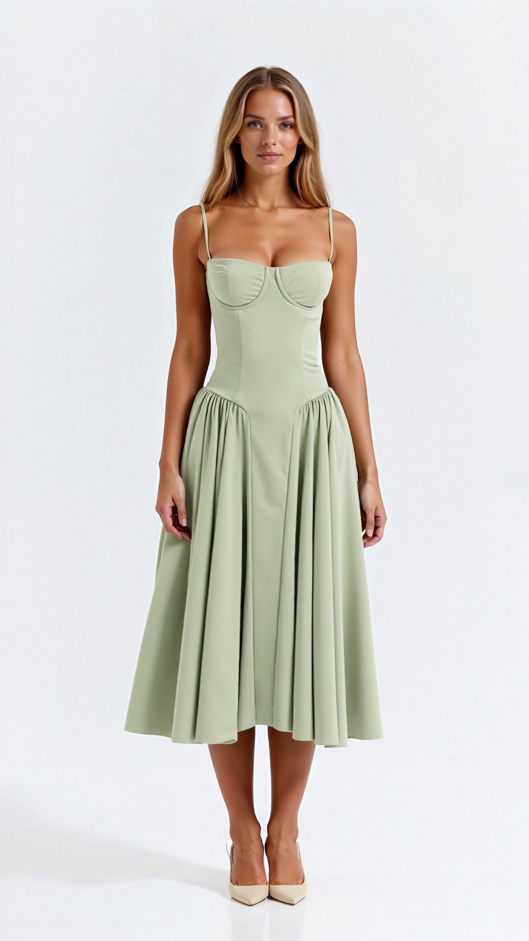 Odette Corset Midi Dress