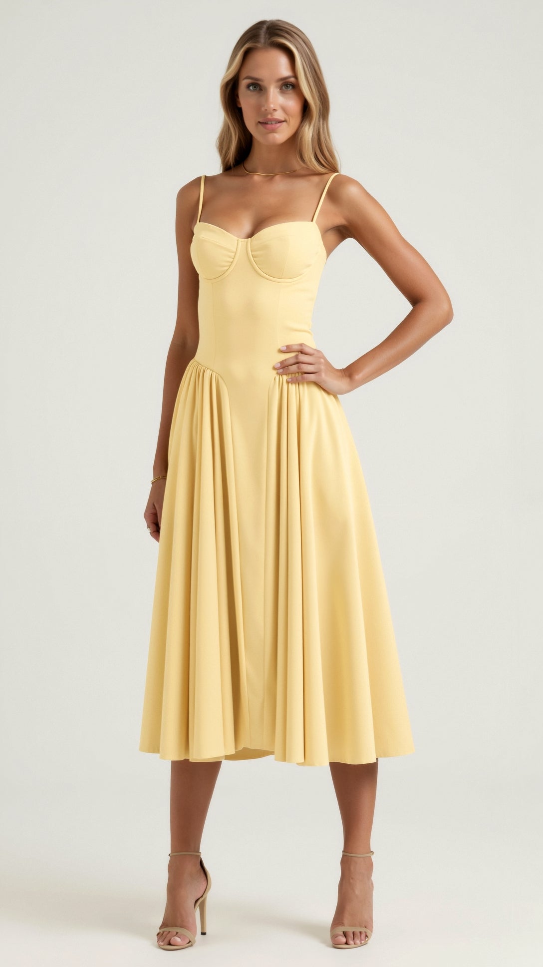 Odette Corset Midi Dress