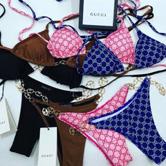 Retro Print Bikini Set