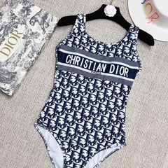 Classic printed lettering tankini