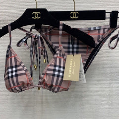 Striped bikini set
