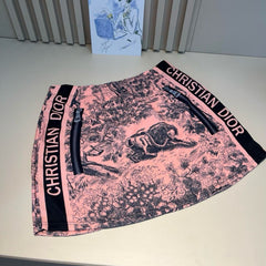 Classic Printed Lettering Bikini Skirt Set