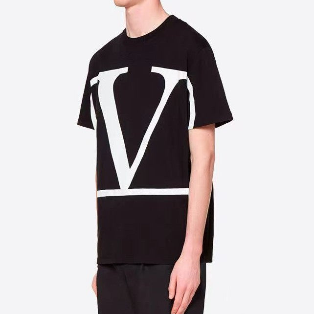 VLogo Print Cotton T-Shirt