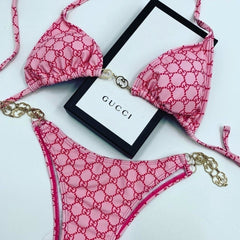 Retro Print Bikini Set