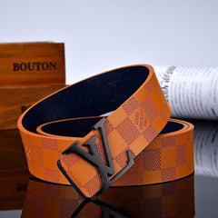 3 Colors  New Letter Brown Leather Belt