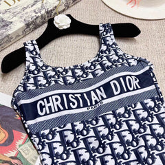 Classic printed lettering tankini