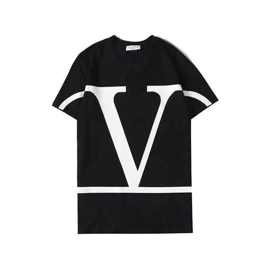 VLogo Print Cotton T-Shirt