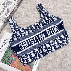 Classic printed lettering tankini