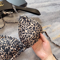 Sexy leopard print bikini set