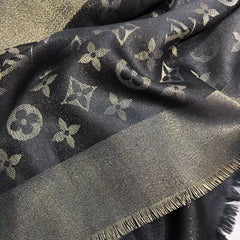 Classic Silk Black Gold Shawl