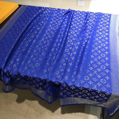 Classic Silk Blue Shawl