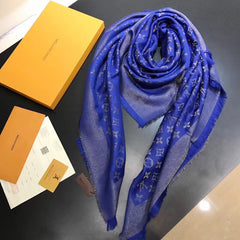 Classic Silk Blue Shawl