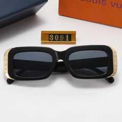 Cat-Eye Metal Square Frame Sunglasses
