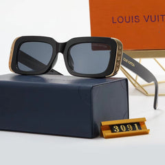 Cat-Eye Metal Square Frame Sunglasses
