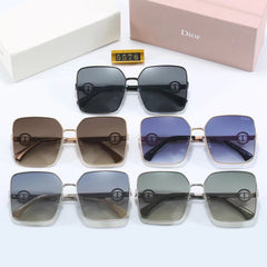 Simple metal square frame sunglasses