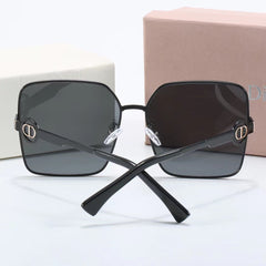 Simple metal square frame sunglasses