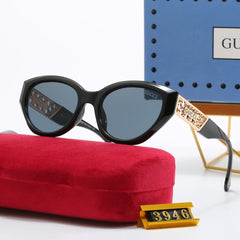 Cat-Eye Hollow Temple Sunglasses