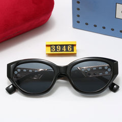 Cat-Eye Hollow Temple Sunglasses