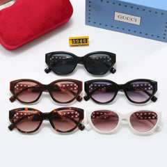Cat-Eye Hollow Temple Sunglasses