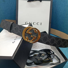3 Colors  Double G Black Leather Belt