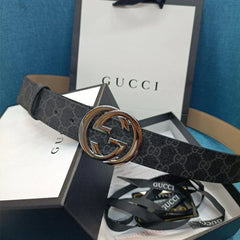 3 Colors  Double G Black Leather Belt