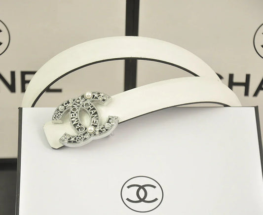 6 color  rhinestone pearl letter belt