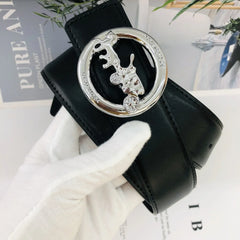 3 Colors  Black Leather Belt