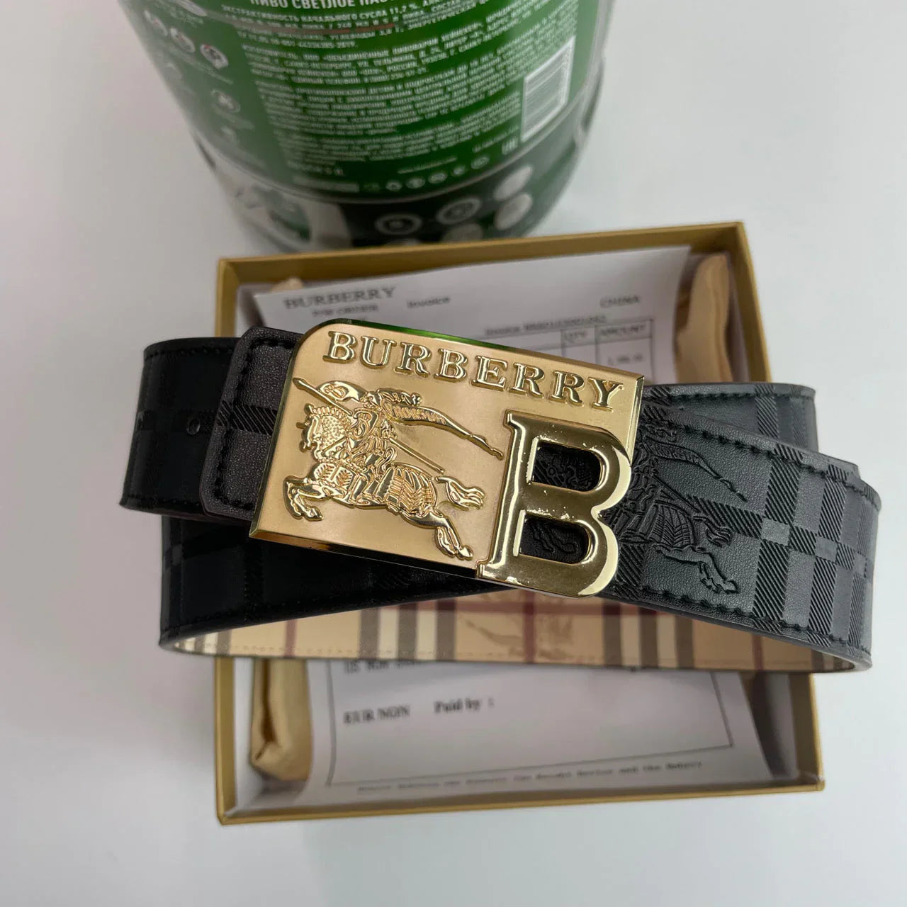 4 Colors  printed letter buckle leather belt