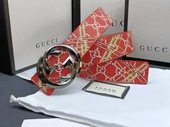 3 Colors  double G stripe calico belt Gender: general