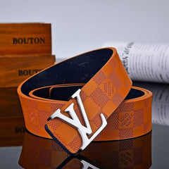 3 Colors  New Letter Brown Leather Belt