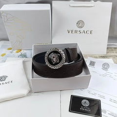 4 Colors  lion head double-sided lychee pattern belt