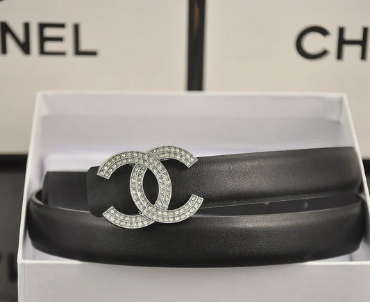 6 color double C pearl rhinestone belt