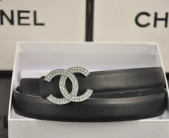 6 color double C pearl rhinestone belt