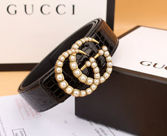 2 styles of  double G pearl belt