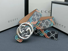 3 Colors  double G stripe calico belt