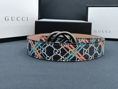 3 Colors  double G stripe calico belt