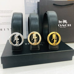 3 Colors  Black Leather Belt