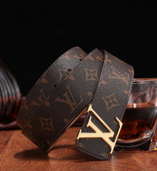 3 Colors  printed letter leather belt