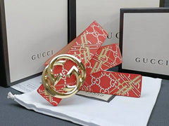 3 Colors  double G stripe calico belt Gender: general