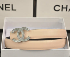 6 color double C pearl rhinestone belt