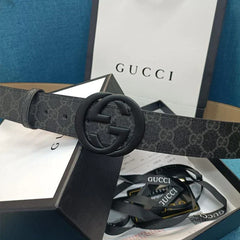 3 Colors  Double G Black Leather Belt