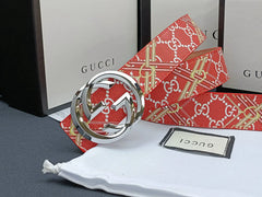 3 Colors  double G stripe calico belt Gender: general