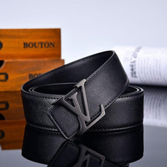 3 Colors  New Letter Black Leather Belt