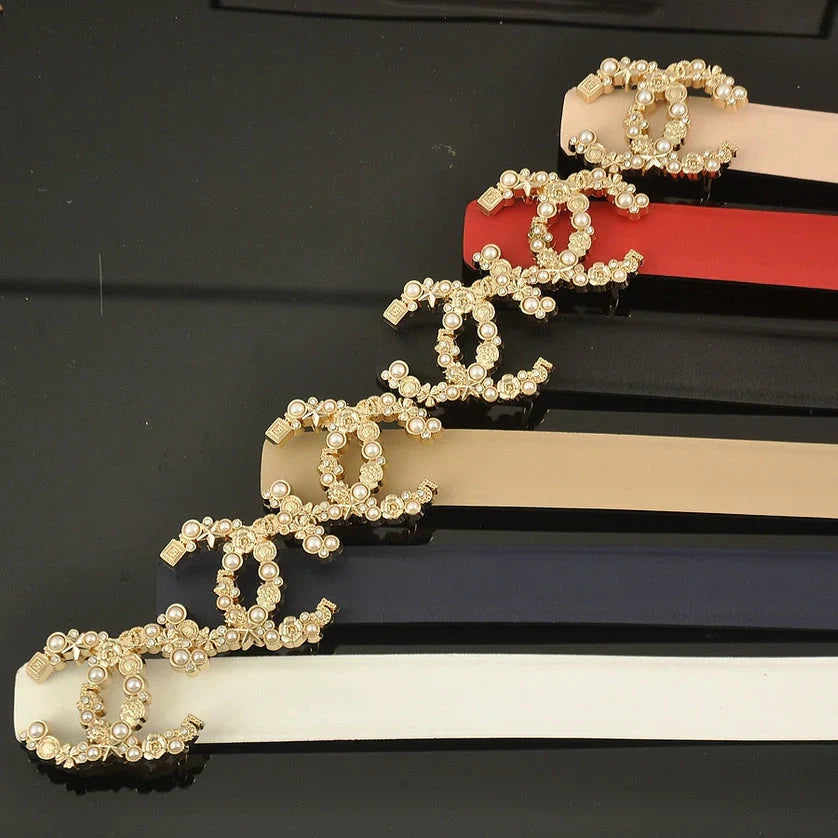 5 color  perfume bottle double C belt