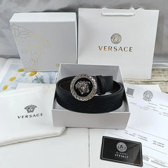 4 Colors  lion head double-sided lychee pattern belt