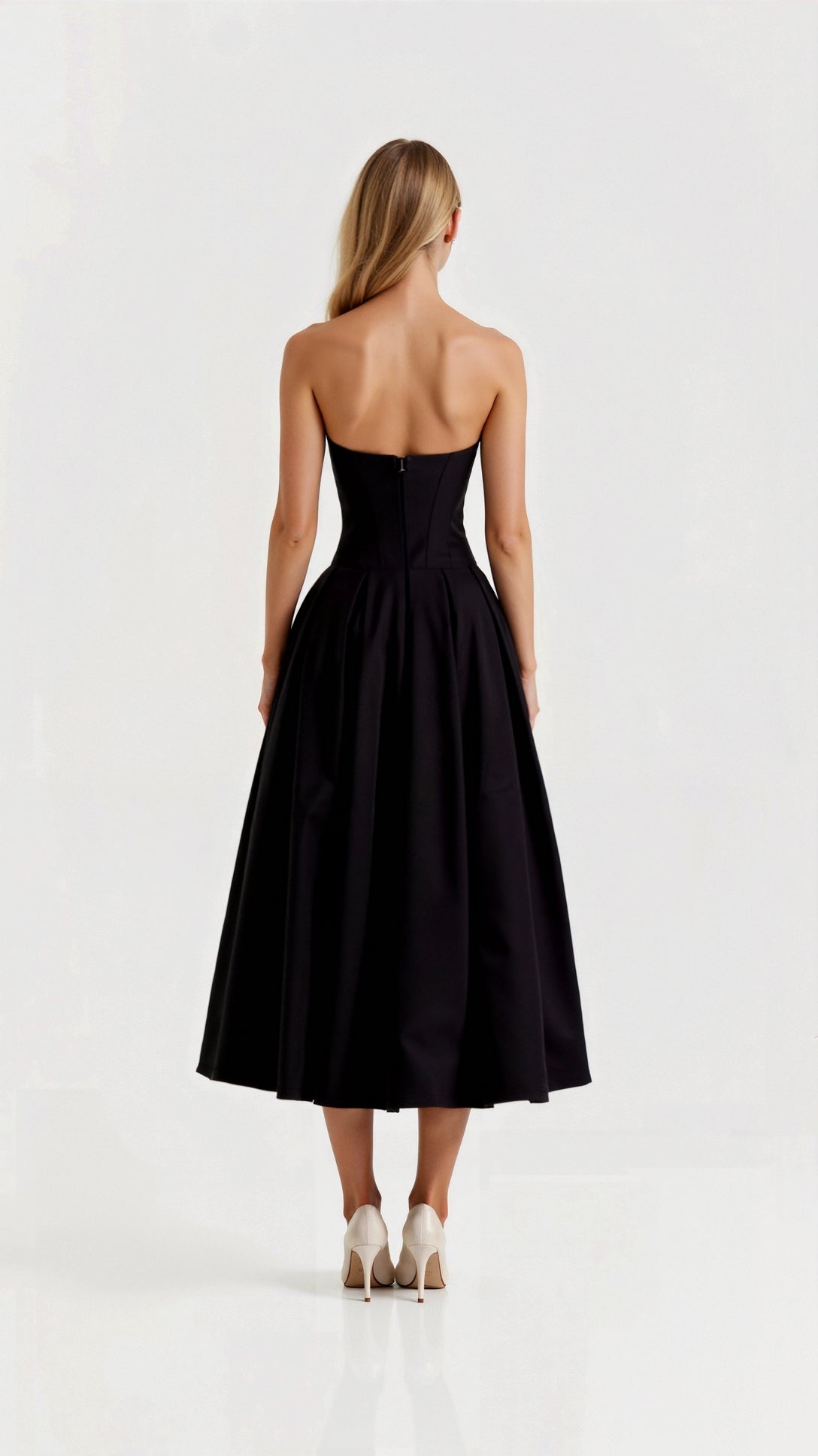Celestia Strapless Midi Dress