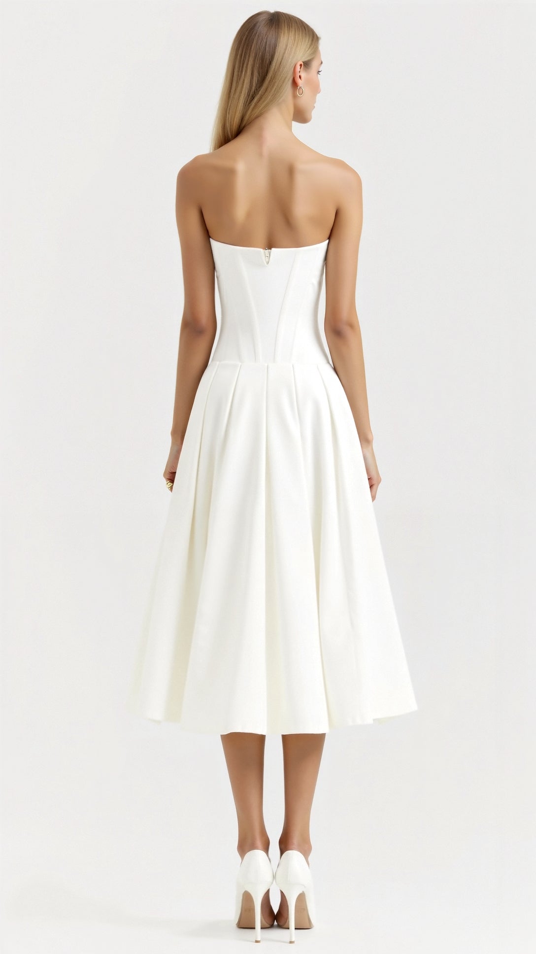 Celestia Strapless Midi Dress