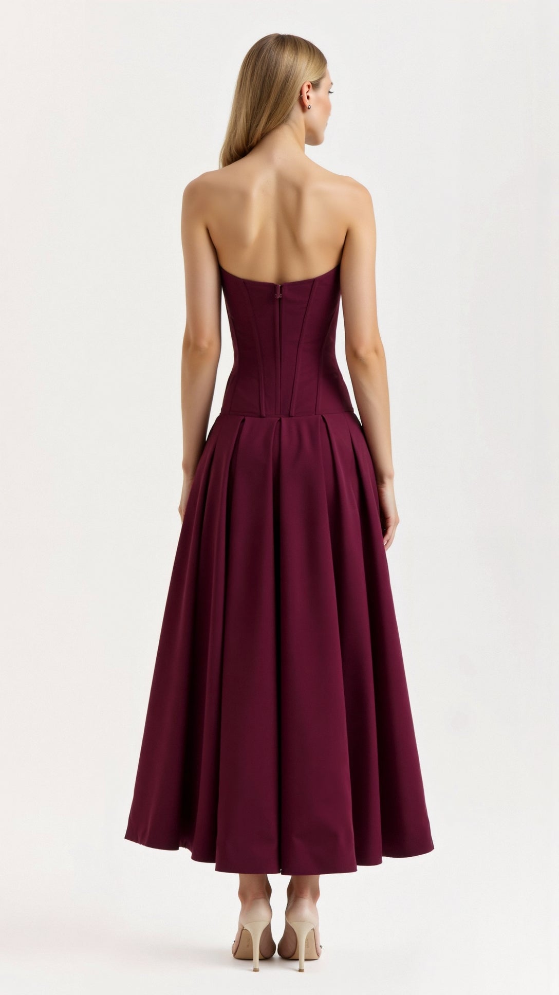 Celestia Strapless Midi Dress